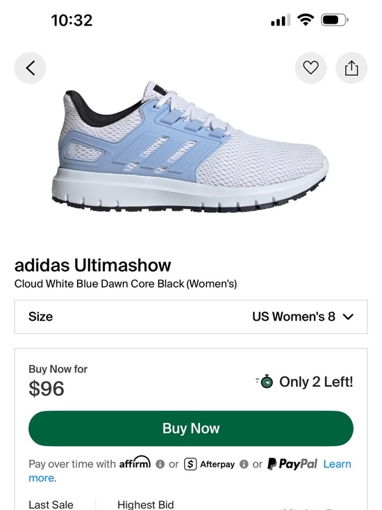 adidas Shoes - adidas Ultimashow Sneakers in White & Light Blue